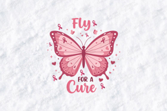 Fly For a Cure SVG - Breast Cancer Awareness Product Image 1