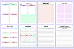 2026 Vision &amp; Manifestation Workbook Canva Templates Product Image 3