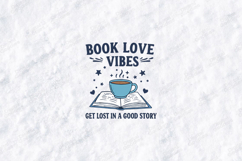 Book Love Vibes Reading Quote SVG PNG JPG Design Product Image 3
