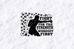 Fight For Strength Boxing Workout Motivational Design Product Image 1
