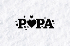 PAPA Heart SVG - Trendy Minimalist Fatherhood Shirt Design Product Image 1