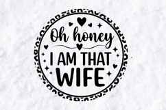I Am That Wife SVG - Trendy Leopard Print Circle Design Product Image 1