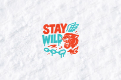 Stay Wild Lion Graphic Quote Design for T-Shirts Product Image 3