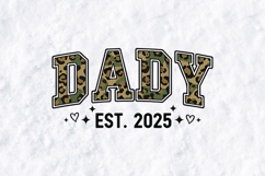 DADY SVG - Est 2025 Camo Leopard Collegiate Father Cut File Product Image 3