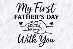 My First Father's Day SVG Fist Bump New Dad Sublimation PNG Product Image 3