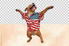 Boxer Dog | Patriotic Clipart | 4th of July Product Image 3