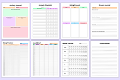 2026 Anxiety Relief &amp; Wellness Journal Canva Templates Product Image 3