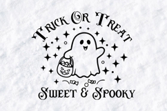 Trick Or Treat SVG - Sweet &amp; Spooky Ghost Candy Pail File Product Image 3
