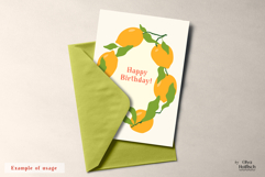 Lemons Frame. Summer Citrus Fruit Vector Border Product Image 3