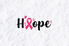 Hope SVG - Breast Cancer Awareness Pink Ribbon Butterfly Art Product Image 3