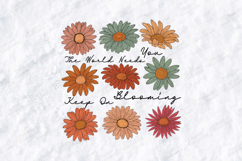 The World Needs You Keep On Blooming Floral Retro SVG PNG Product Image 3