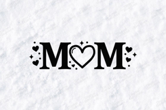 MOM Heart SVG - Trendy Minimalist Motherhood Shirt Design Product Image 3