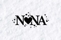 NONA Heart SVG - Trendy Minimalist Grandmother Shirt Design Product Image 1