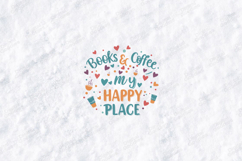 Books And Coffee My Happy Place Reading Shirt Design Product Image 3