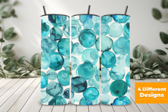 Teal Bubbles Seamless Pattern and Digital Paper Background Product Image 3