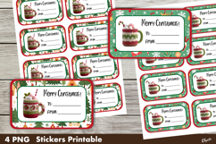 Christmas Gift Stickers PNG. Merry Christmas Stickers PNG Product Image 1