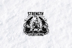 Strength Over Everything Gym Workout Motivational Design Product Image 1