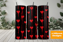 Red Dripping Hearts Seamless Pattern and Digital Paper Product Image 3