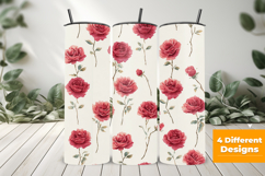 Watercolor Minimal Rose Seamless Pattern and Digital paper Product Image 3