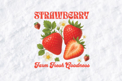 Strawberry Farm Fresh Goodness SVG Sweet Fruit Sublimation Product Image 3