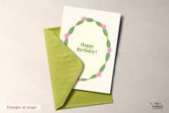 Cute Floral Frame. Summer Vector Minimalist Border Clipart Product Image 3