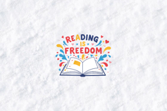 Reading Is Freedom Book Lover Open Book Shirt Design Product Image 3