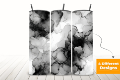 Black and White Alcohol Ink Seamless Pattern Product Image 3