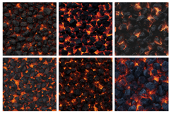 Burning Coal Seamless Pattern and Digital paper Product Image 3
