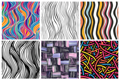 Abstract Lines Seamless Pattern and Digital Paper Design Product Image 3