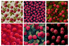 Red Raspberry Seamless Pattern and Digital Paper Design Product Image 3