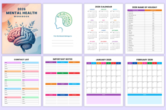 2026 Mental Health Workbook Canva Template Product Image 3