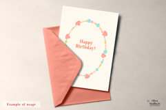 Cute Beaded Jewelry Vector Clipart Frame with Seashells Product Image 3