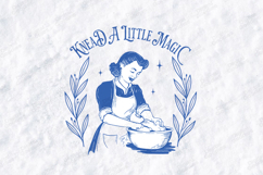 Knead A Little Magic Vintage Baking SVG PNG Design Product Image 3