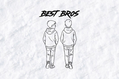 Best Friends &amp; Brotherhood SVG | Favorite Human Line Art Product Image 1