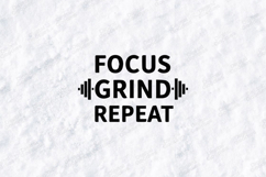 Focus Grind Repeat Gym Fitness Quote SVG Product Image 1