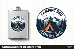 BBQ Retro Round Sublimation, Flask BBQ Grill PNG Product Image 1