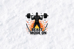 Beast Mode On Fitness Gym Motivational Workout Design Product Image 1