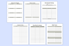 Overcome Anxiety &amp; Depression Journal Canva templates Product Image 3