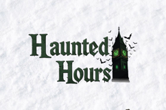 Haunted Hours SVG - Halloween Clock Tower Bats Cut File Product Image 1