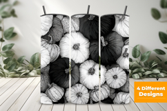 Black and White Pumpkin Seamless Pattern and Digital paper Product Image 3
