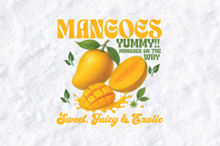 Mangoes Yummy Sweet Juicy Exotic SVG Tropical Fruit Design Product Image 3