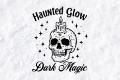Haunted Glow SVG - Dark Magic Skull Candle Halloween File Product Image 3