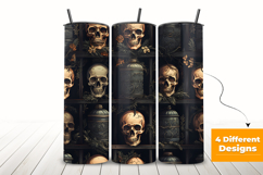 Skull and Flowers Seamless Pattern and Digital Paper Product Image 3