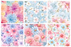 Pastel Flowers Seamless Pattern and Digital Paper. Product Image 3