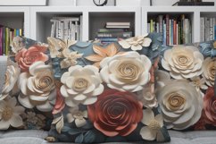 3D Flowers Digital Paper Product Image 3