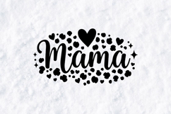 Mama SVG - Trendy Cow Print Pattern Western Heart Design Product Image 3
