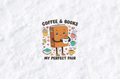 Coffee And Books My Perfect Pair Cute Reading Shirt Design Product Image 3