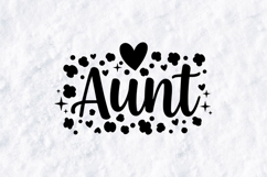 Aunt SVG - Trendy Cow Print Pattern Western Heart Design Product Image 1