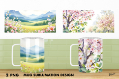 Mug Spring Sublimation Wrap PNG Product Image 1