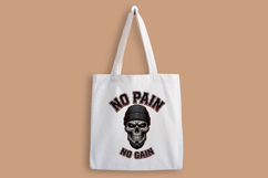 No Pain No Gain T shirt Design Clipart PNG Product Image 3